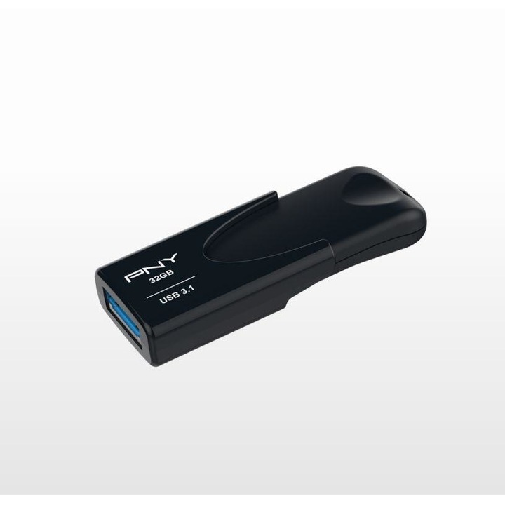 Memorie USB, PNY, Attache 4, 32 GB, USB, 3.2 Gen 1, Negru