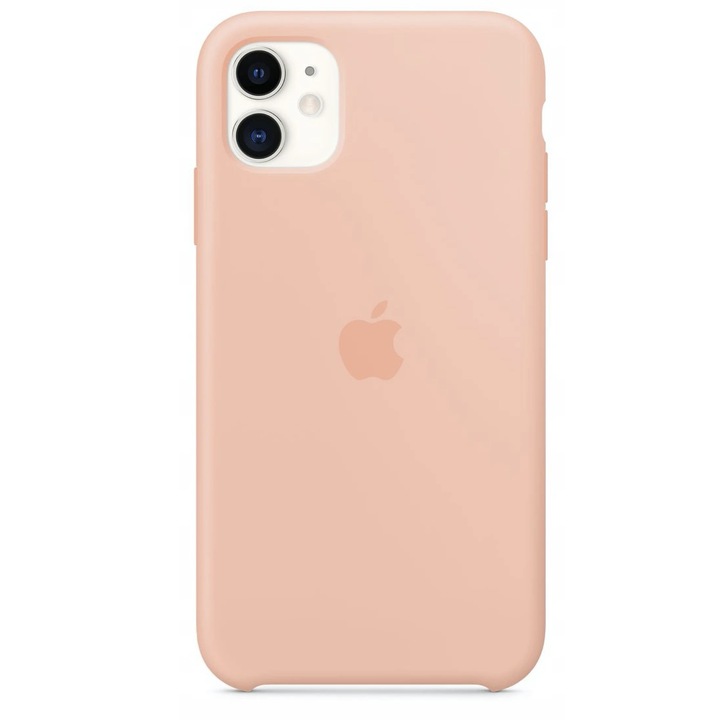 Husa de protectie Apple pentru iPhone 11 Silicon, Culoare Portocale Grapefruit