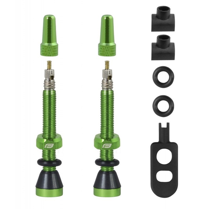 Set 2 valve Tubeless Force 2xFv 44mm, Verzi