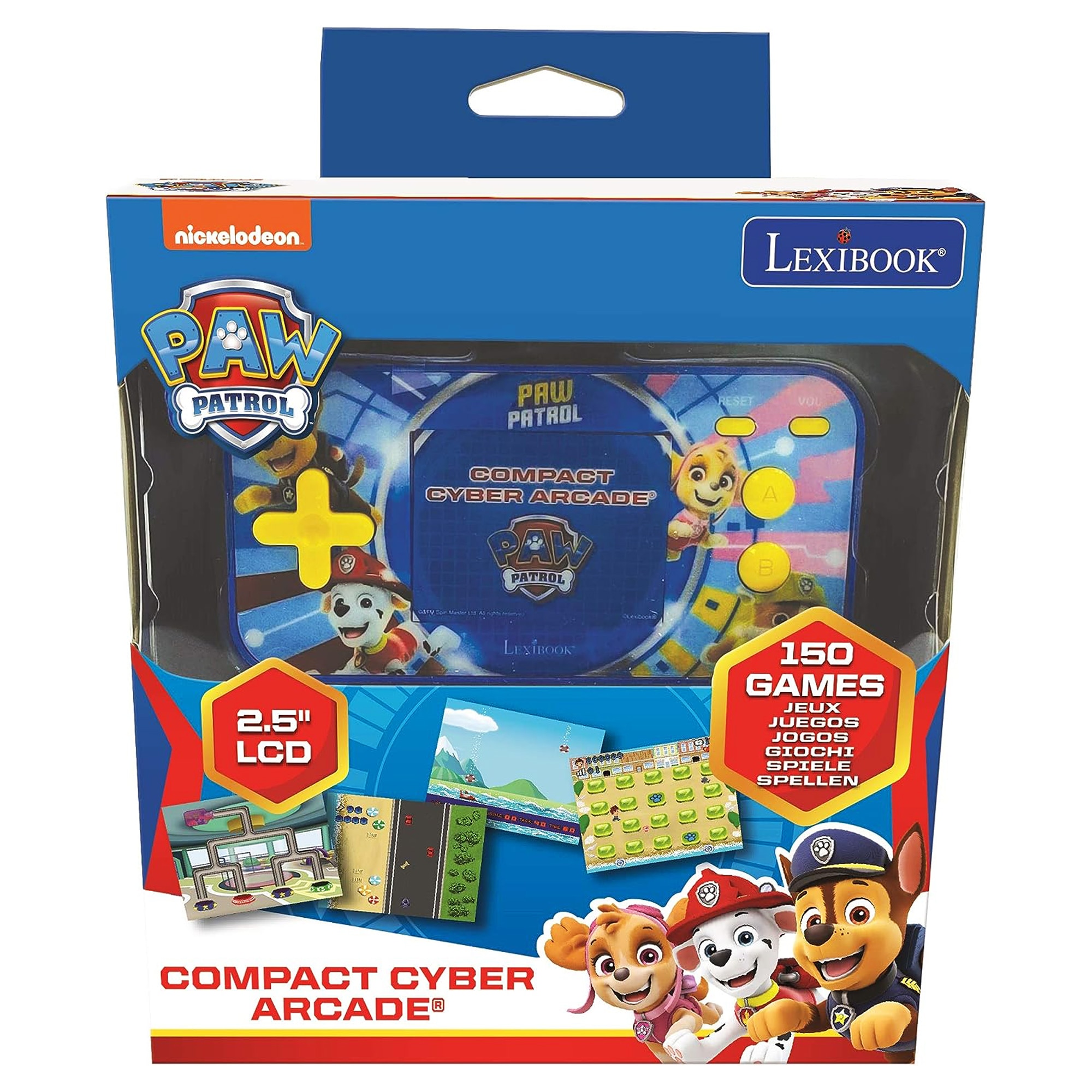 Consola portabila Lexibook Compact Cyber Arcade Patrula Catelusilor 150 de jocuri