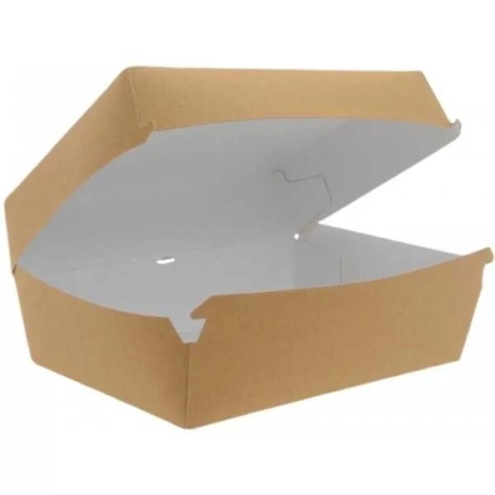 Set cutii carton meniu burger natur, 100 buc, dimensiune 18x12x9 cm