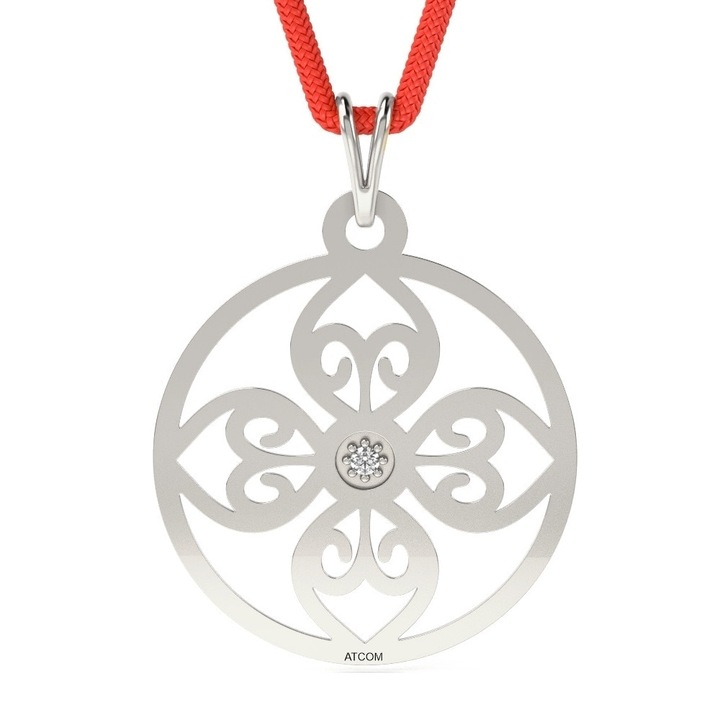 Висулка,от бяло злато, модел 64