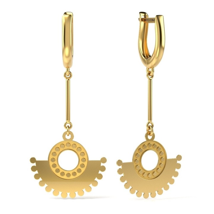 Обеци от жълто злато модел 59