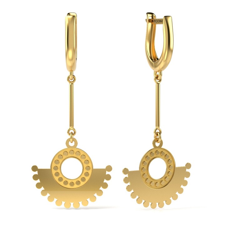 Cercei din aur galben model 59