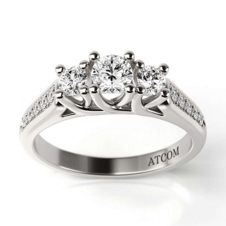 Годежен пръстен от бяло злато модел Glory