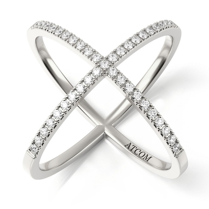 Годежен пръстен от бяло злато модел Destiny