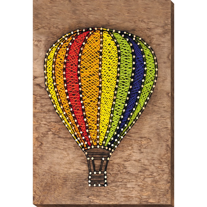 Комплект String Art, балон, 6 цвята, 21x30 см