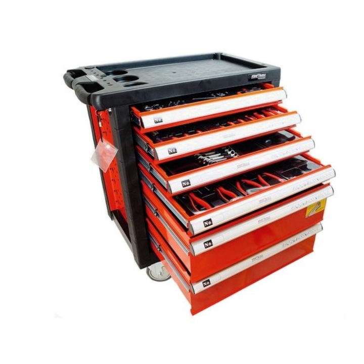 Шкаф за инструменти, Kraft&Dele KD361, на колела, 6 чекмеджета, 263 броя