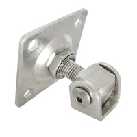 Balama reglabila zincata M16, EmaConstruct, cu placa 80x80 mm pentru porti batante