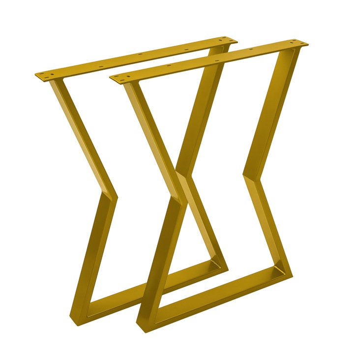 Комплект крака за маса BalustradeTM в скандинавски стил 2 Sigma, широк профил, електростатично боядисване, първокласни покрития, H72x50x6 см