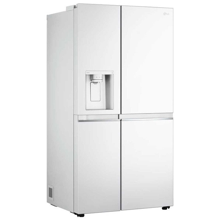 Frigider, LG, GSLV71SWTM, Side by Side, 635 l, Total No Frost, DoorCooling, ThinQ™, Dozator de apa, Clasa energetica F, H 179 cm, Alb