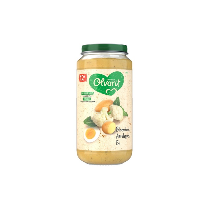 Храна за бебета, Карфиол, Яйце и Картофи, 12+ месеца, 250гр, Olvarit