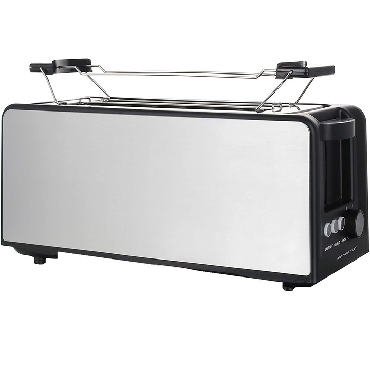 Тостер Emerio TO-124806, BPA-free, 1400 вата, 6 степени на мощност, 2 филийки, сребрист