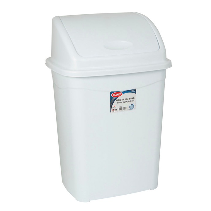 Cos cu capac, Planet, 50 L, Alb