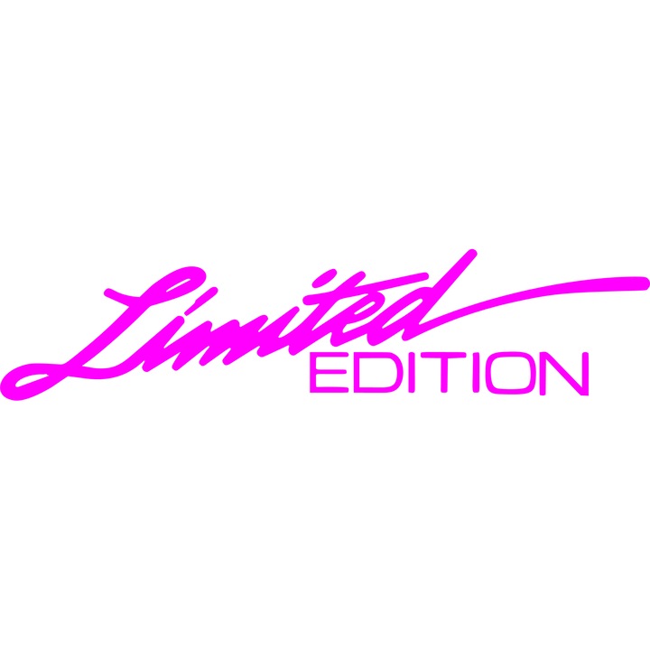Стикер за кола "Limited edition", 20x5cm, розов