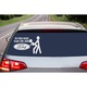 Sticker auto "Ford gas or ass'', 16x10cm, Alb