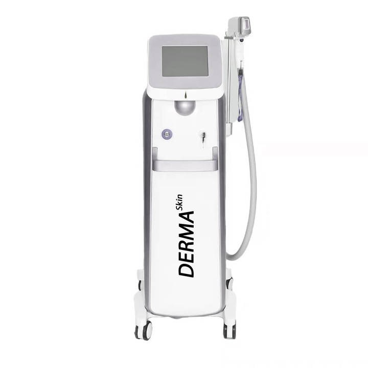 MED Tartós Szőrtelenítő Készülék Lézer Diódás 3 Hullámhossz 755, 808, 1064nm Professzionális 1600W Dióda Lézer, 50 millió Impulzus DERMASkin, ezüst