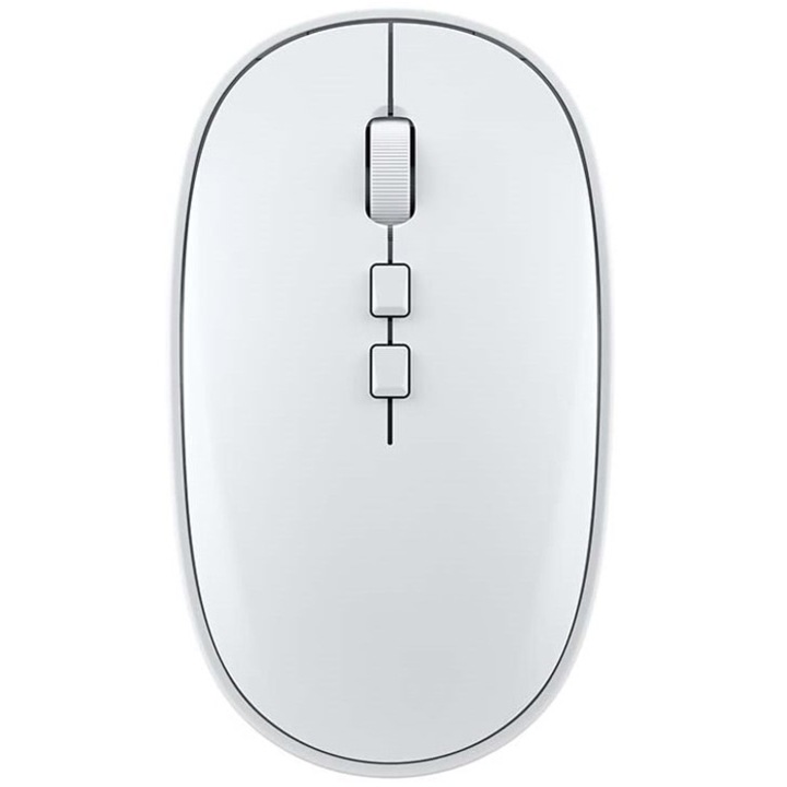 Безжична мишка NYTRO MS, 2.4Ghz, USB, 1600 dpi, 5 бутона, Silent click, Бяла