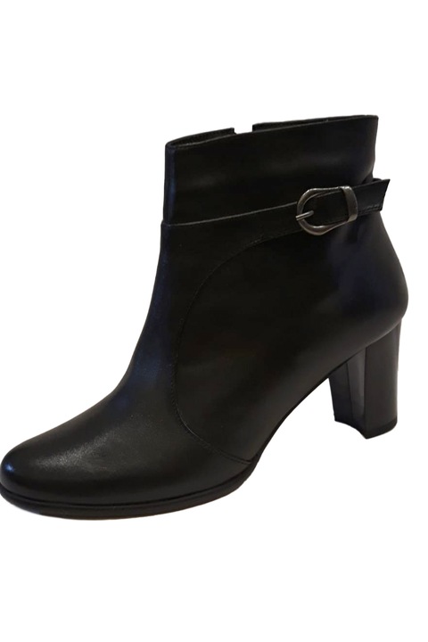 Botine dama, din piele naturala, Negru