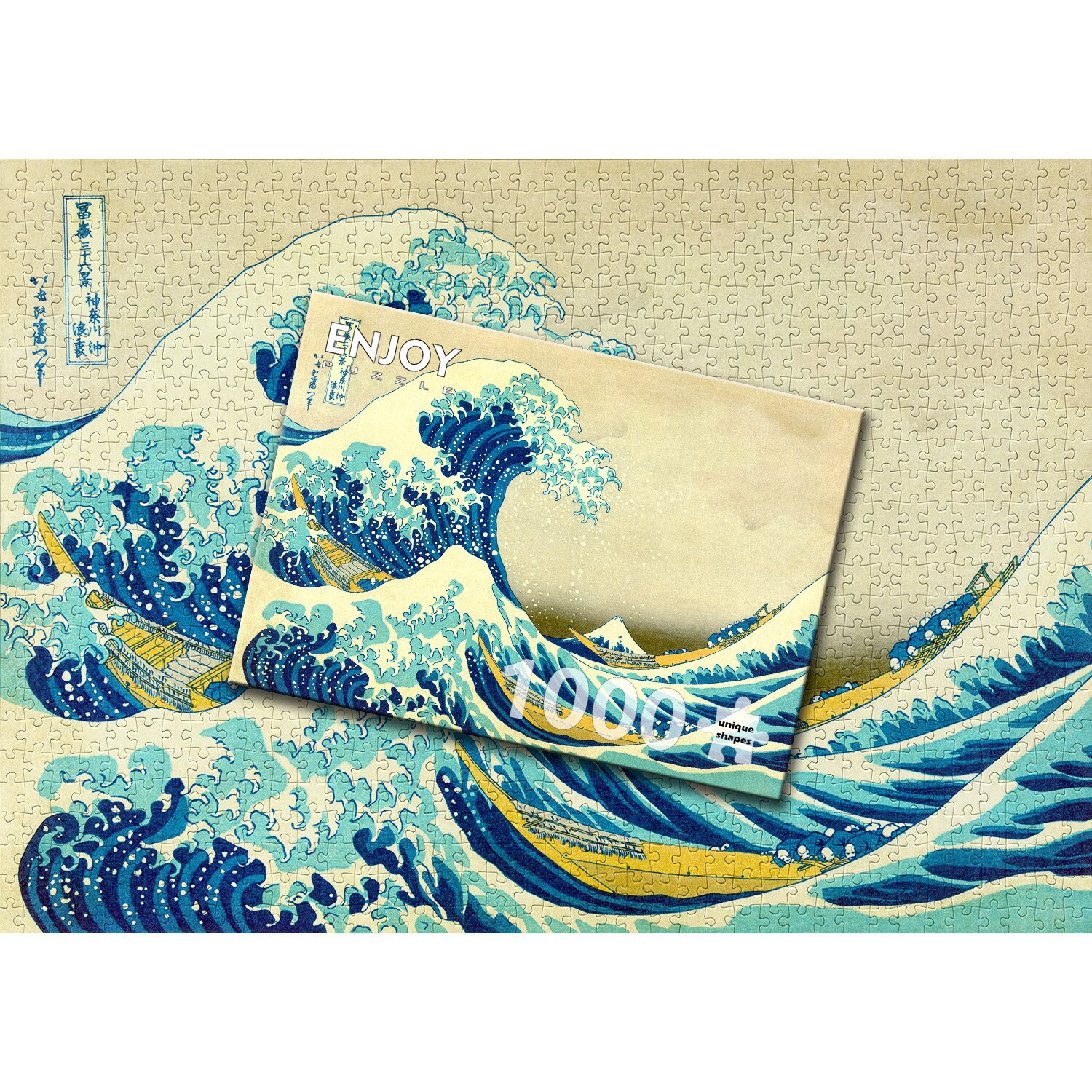 Puzzle 1000 Piese ENJOY – Great Wave off Kanagawa, Marele Val