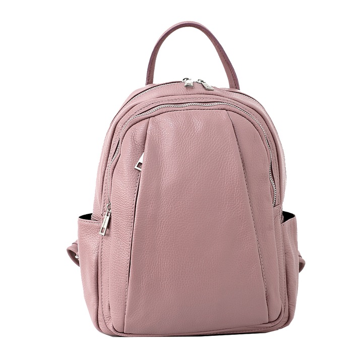 Rucsac dama din piele naturala, Util Land Fashion, roz, DR137R