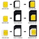 Set adaptoare cartela SIM, pentru Telefoane, Tablete, 5 piese