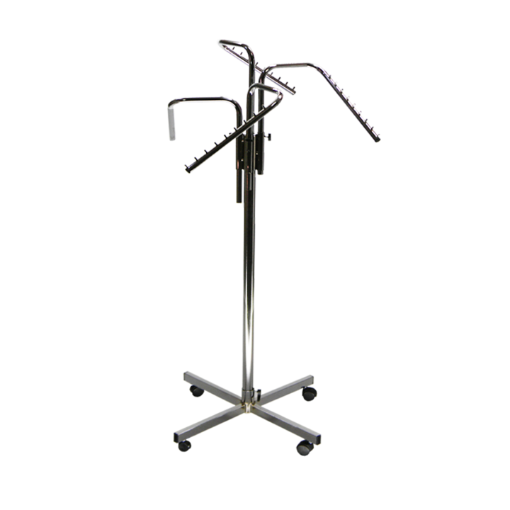 Stender metal umerase haine, cromat cu patru brate,133C, Netstyle Power