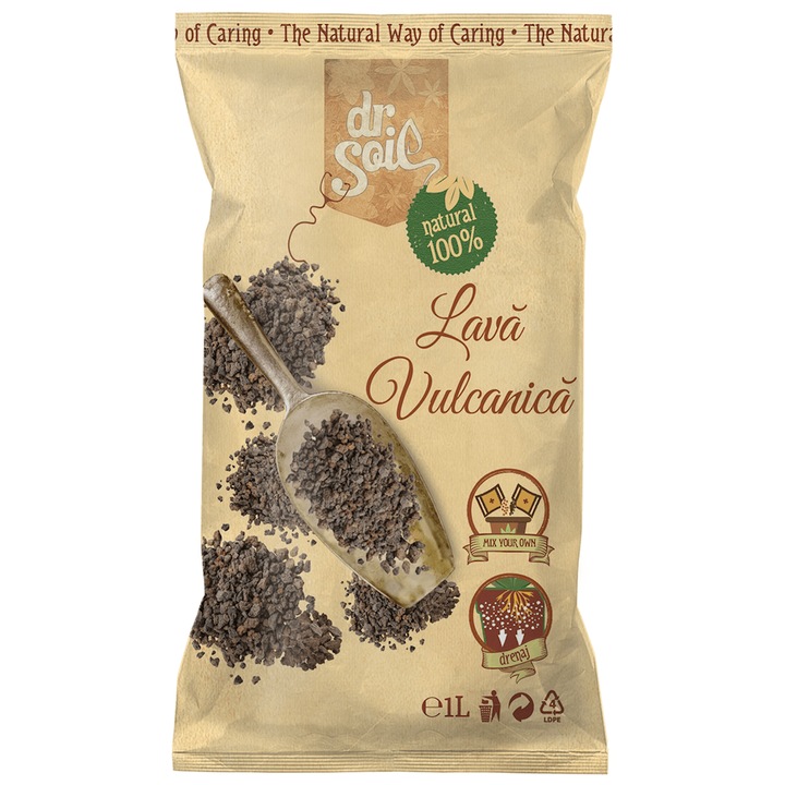 Lava Vulcanica Dr.Soil, la punga de 1L, pentru amestecuri si decoratiuni