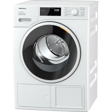 Uscator de rufe Miele TSF 763 WP, Pompa de caldura, 8 kg, Clasa A+++, EcoSpeed, EcoDry, FragranceDos, Direct Sensor, Alb