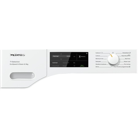 Uscator de rufe Miele TSL 783 WP, Pompa de caldura, 9 kg, Clasa A+++, EcoSpeed, SteamFinish, EcoDry, Miele@Home, Alb