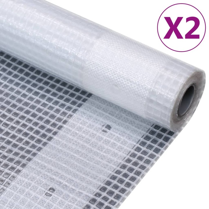 vidaXL 2 db fehér takaróponyva 260 g/m² 2 x 5 m 2.49 kg 3082813
