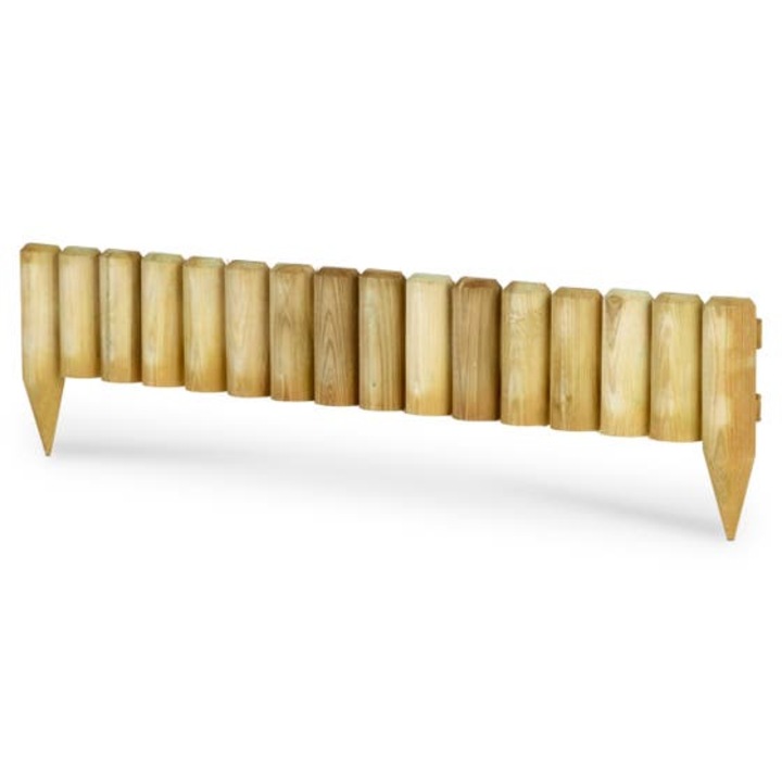 Bordura imprejmuire gazon din lemn, 101 x 30-15 cm