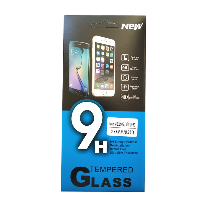 Стъклен протектор Tempered Glass, 9H, за Xiaomi Mi 11 Lite/Mi 11 Lite 5G, Безцветен