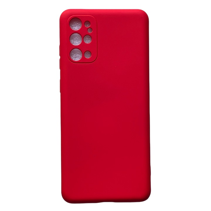 Szilikon borítás kameravédelemmel és belül mikroszálas, kompatibilis a Samsung Galaxy S20 Plus 5G / S20+ / Piros telefonnal