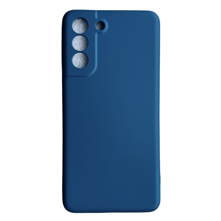 Husa din silicon cu protectie la camere si microfibra pe interior, compatibila cu Samsung Galaxy S21 FE 5G / Albastru
