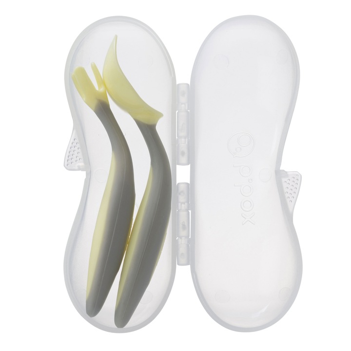 Set tacamuri si cutie depozitare, B.Box Gelato, + 9 luni, Galben