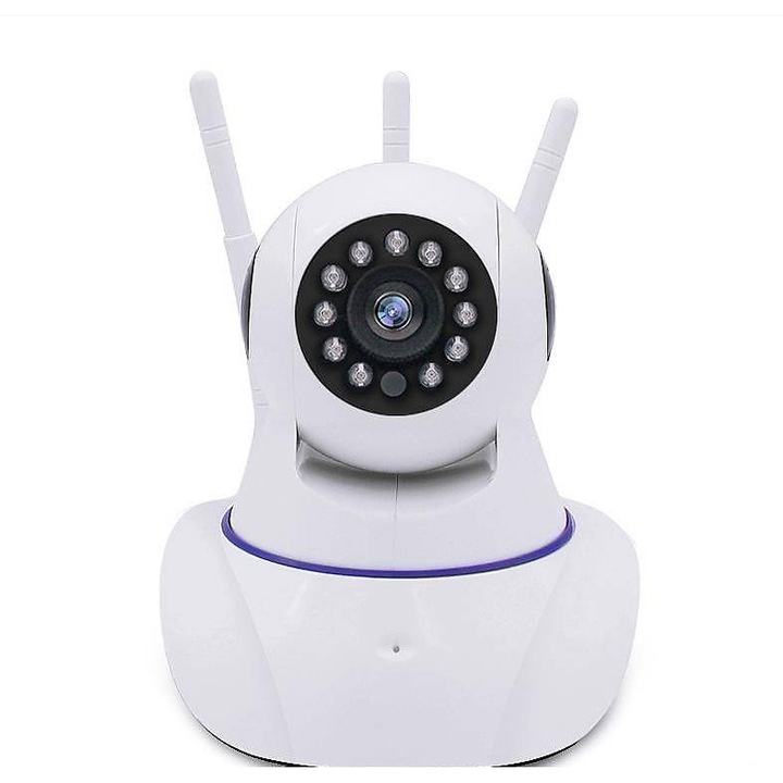 Camera supraveghere, WiFi, Fara fir, Full HD, Vedere nocturna, Alb