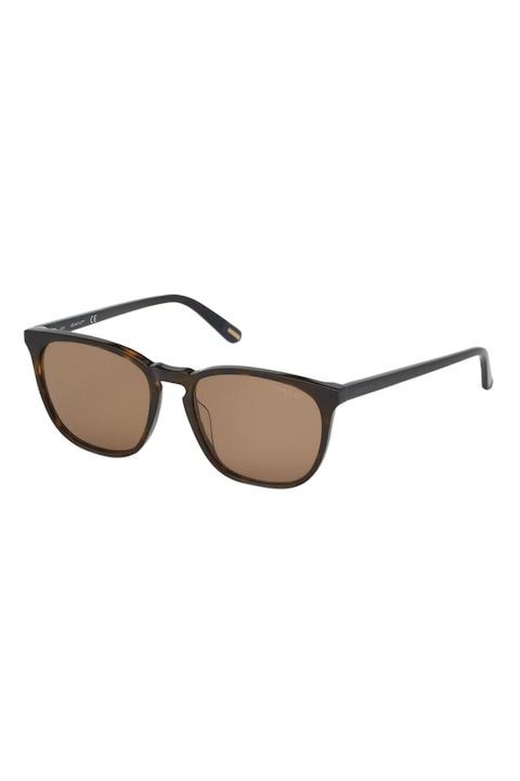 Gant, Правоъгълни слънчеви очила с лого, Маслина, Черен, 57-16-145 Standard