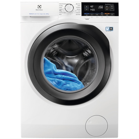 Masina de spalat rufe cu uscator Electrolux EW7WO368S, Spalare 8 kg, Uscare 5 kg, 1600 rpm, Clasa D, Motor Inverter, Display LCD, DualCare, TimeManager, Alb