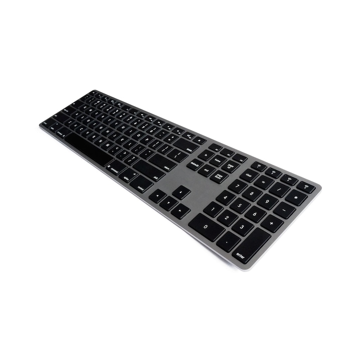 Tastatura Matias FK318LB-UK, cu fir, negru-argintiu, UK layout