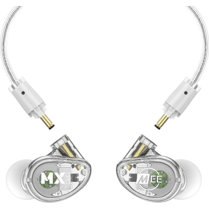 Casti MEE Audio MX3 Pro, Cu fir, 10g, 110 dB, Transparent