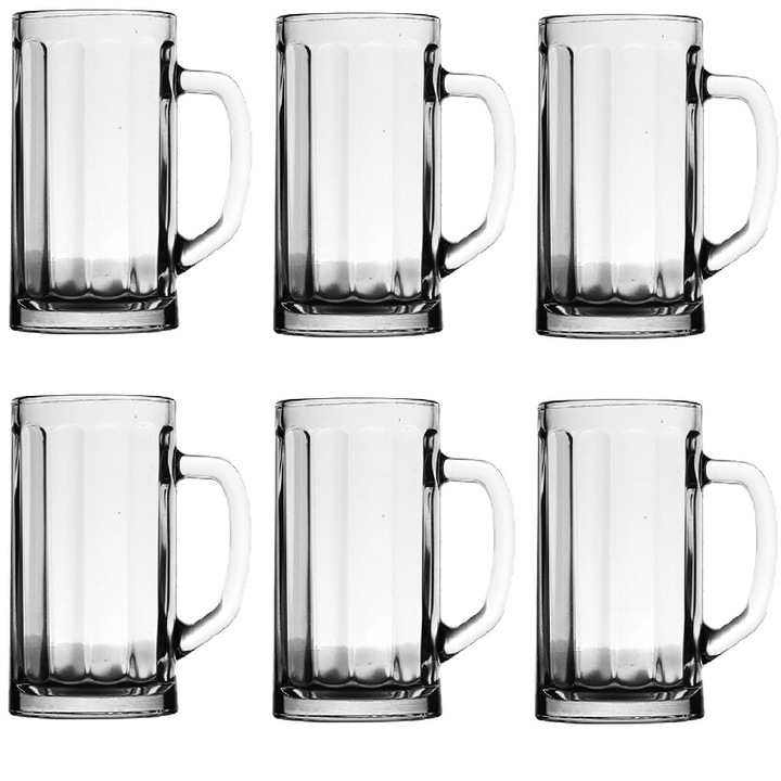 Комплект бирени халби Uniglass Nicol, 500 мл, 6 броя