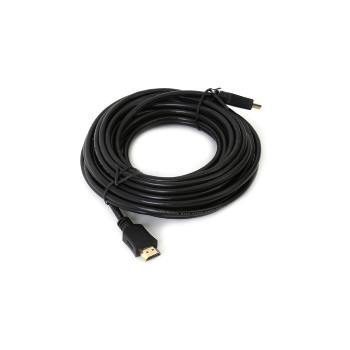 Cablu pentru semnal audio si video, HDMI la HDMI, 1080p, 10 m, Negru