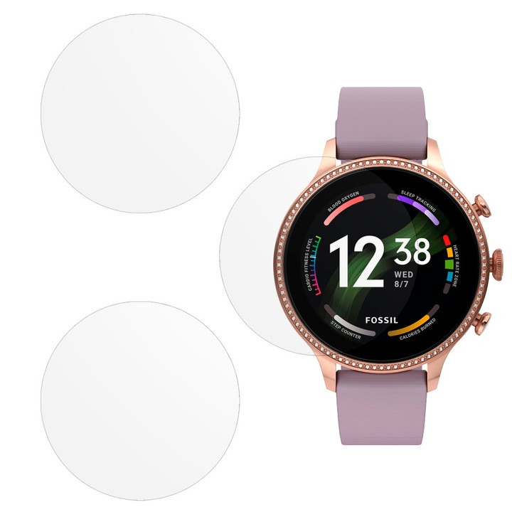 3 db matt regenerálódó szilikon SILKASE fólia Fossil Gen6 FTW6080 42mm, Full-display