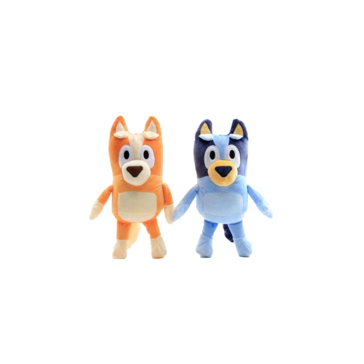 Set jucarii de plus cu Bluey si Bingo , 2 figurine, 30 cm, teleMAG