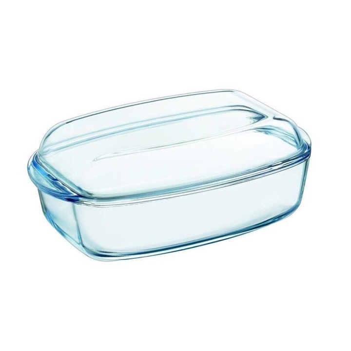 Тенджера с капак Pyrex Easy Grip, Боросиликатно стъкло, 4.5 л