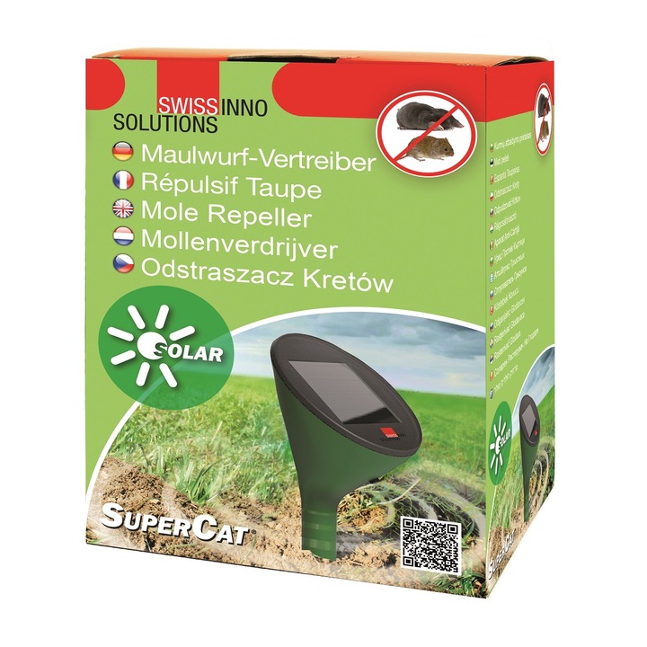 Соларен уред за борба с къртици и сляпо куче SWISSINNO SuperCat