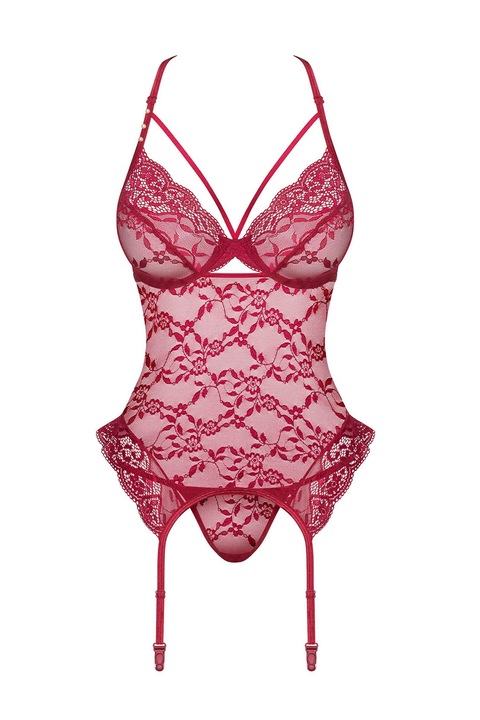 Obsessive CorSet szexi fehérnemű, Ivetta Red