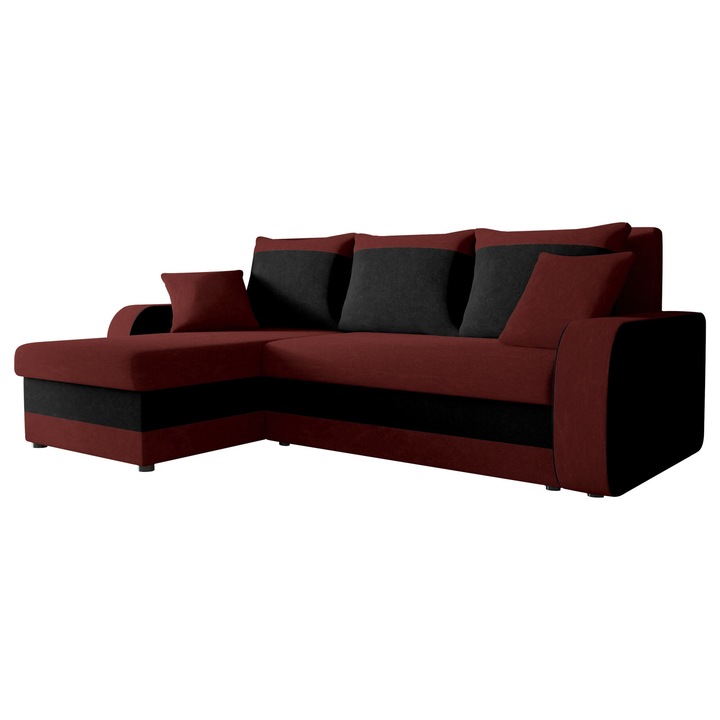 Coltar Dalmir Lux, MIRJAN24, visiniu / negru, 238x147x80 cm