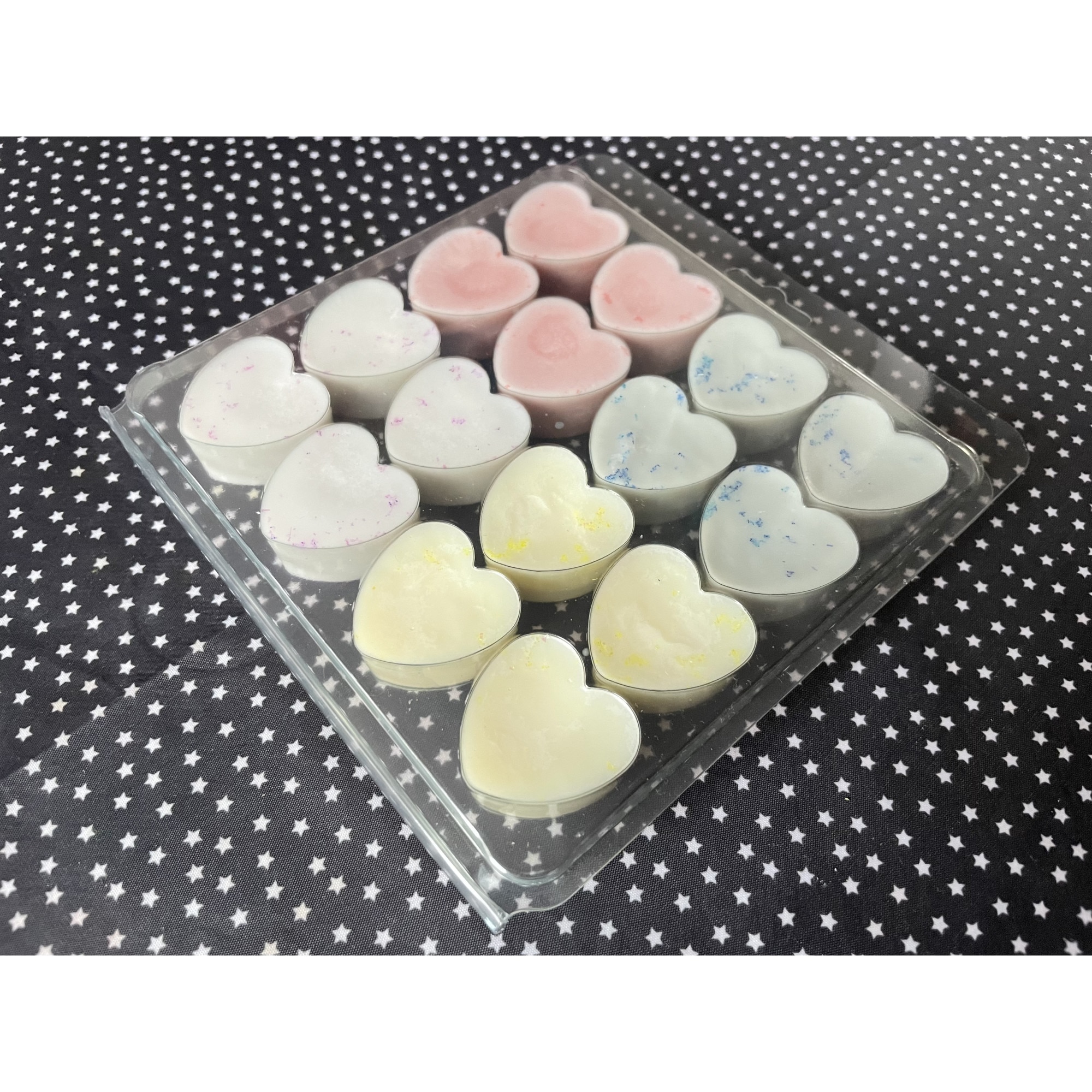 Комплект сърца от натурален соев восък за нея и него, восъчни топилки ...